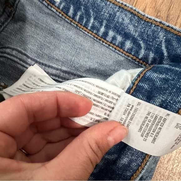 Abercrombie & Fitch Patchwork Ultra High Rise The Ankle Straight Jean - Picture 7 of 10